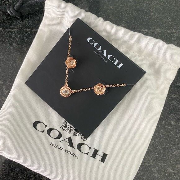 Rose Gold Tea Rose Earrings and Pendant - Picture 3 of 3